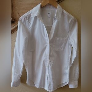 Women's Gap White Cotton Gap Shirt Size XS